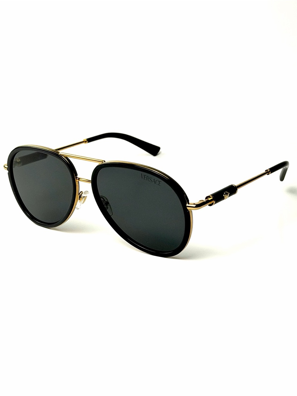 Versace Mod 2260 1002/87 Black Gold Aviator Pilot Authentic New - Picture 10 of 13